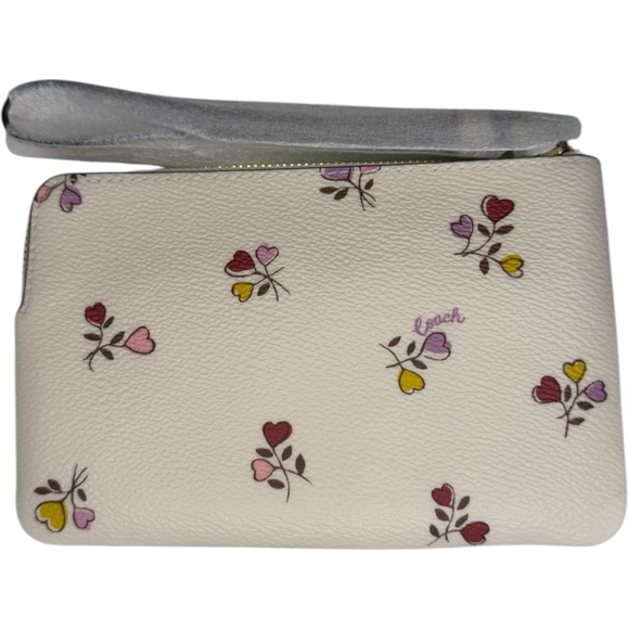 Coach Corner Zip Wristlet in Heart Pattern - Picture 3 of 4